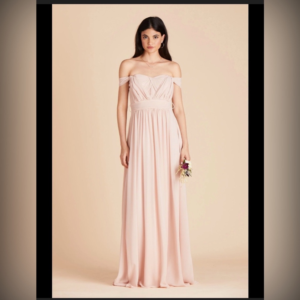 Birdy Grey NWT blush Grace Convertible maxi formal dress strapless large I48 - Picture 2 of 15